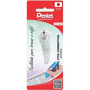 Refil para Corretivo Fita Pentel 6mx5mm