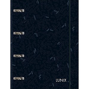 Fichário Universitário Com Elástico Tilibra Lunix Preto 80 Folhas