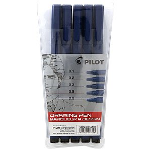 Conjunto Caneta Pilot Drawing Pen C/5 Unidades