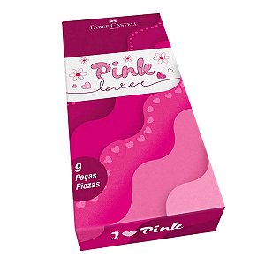 Conjunto Faber Castell Pink Lover 9 peças