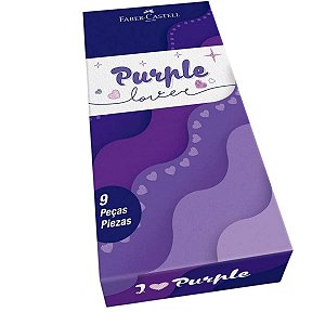 Conjunto Faber Castell Purple Lover 9 peças