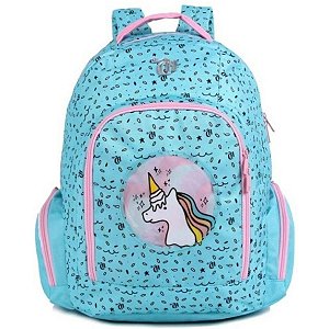 Mochila Escolar Dermiwil Capricho Unicórnio Azul