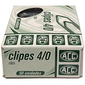 Clips ACC 4/0 com 50 Unidades