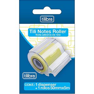 Nota Adesiva de Rolo Tili Notes Roller Dispenser Tilibra  50mmx5m
