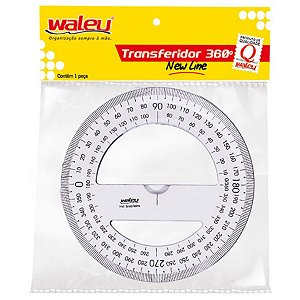 Transferidor Waleu New Line Cristal 360°