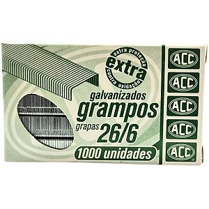 Grampo Acc 26/6 Galvanizados Extra C/1000