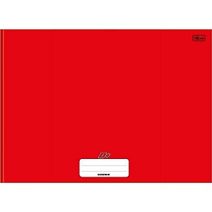 Caderno Brochura Universitário Desenho ao Auto Capa Dura  D+ Vermelho Tilibra 96 Folhas