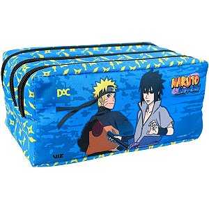 Estojo Escolar Dac 3 Divisórias Naruto Shippuden