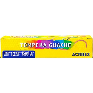 Tinta Guache Acrilex 15ml 12 Cores