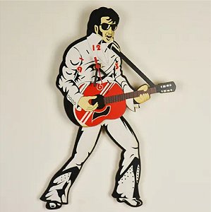 RELÓGIO PAREDE PÊNDULO ELVIS PRESLEY REI DO ROCK