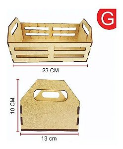 Mini Caixote Caixa De Feira Em Mdf - Tamanho G