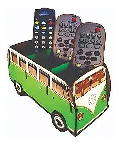 PORTA CONTROLE KOMBI VERDE SALA TV DECORAÇÃO