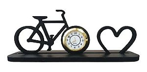 Decoração Bicicleta Biker Ciclista C/ Relógio Embutido Mdf