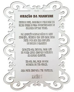 Oração Da Manicure Placa Mdf Gravada A Laser Decorada