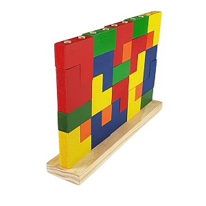 Blocos De Encaixes Tetris 25pç Vertical Raciocínio Educativo