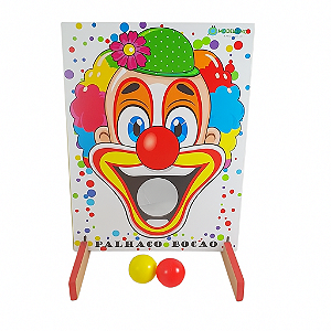 Boca Do Palhaço Acerte O Alvo + 2 Bolas Macias Amarelas