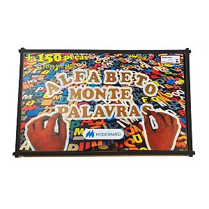 Jogo Pedagógico Alfabeto Monte Palavras 150 Peças Em Mdf
