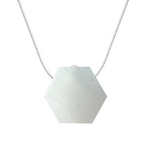 COLAR DIFUSOR PESSOAL AROMATICO FAVO QUARTZO BRANCO EM PRATA 925 - NATUREZZA