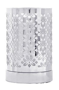 DIFUSOR ELETRICO DE AROMAS - ABAJUR QUE AROMATIZA (BELLATRIX PRATA LED) 127V