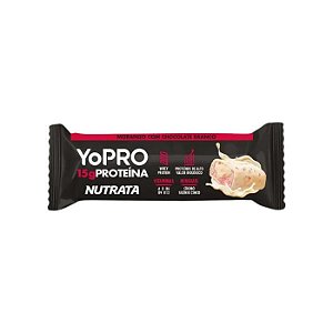 BARRA DE PROTEINA  YOPRO MORANGO E CHOCOLATE BRANCO 55G