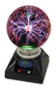 Abajur Globo De Plasma Light 20 Cm 110 Volts.