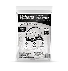Luva Plástica 100 unidades Vabene