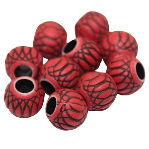 Miçanga Mexerica Vermelho (549) - JR Pesca - 10 Unidades