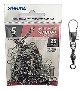 Snap De Pesca Marine Sports Girador C/ Snap Bbs Black Níquel Número 5