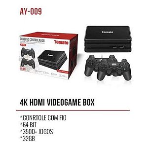 Vídeo Game Retrô 15 Mil Jogos Antigos 64G 4K HDMI 2 Controles s/ Fio D