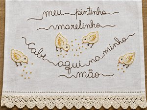 Risco de Bordado - Pintinho Amarelinho