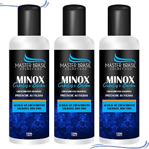 Serum Mixidil Masculino Crescimento Antiqueda Cabelo Barba 3 Un. 360ml