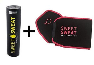 Kit Sweet Sweat Bastão 182g + Cinta Neoprene Original PINK