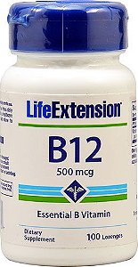 Vitamina B12 500mcg Life Extension 100 Lozenges