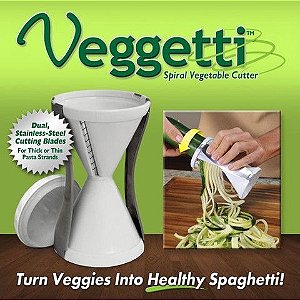 Veggetti - Cortador Espiral de Vegetais - Frete Grátis