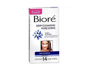 Biore Adesivo Anti-Cravos Deep Cleansing Pore Strips Original - 14 Adesivos