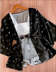 Kimono estampado - Costelação