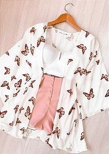Kimono estampado - Borboletas