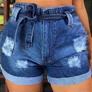 Shorts Jeans Mom com cinto