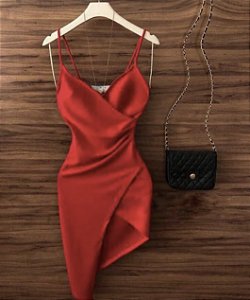 Vestido Tricot Feminino Anastacia Vermelho
