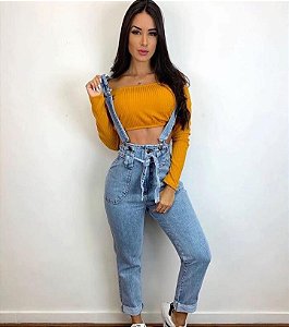 Calça Salopete Jeans - It Girls - Seu estilo é sua marca!
