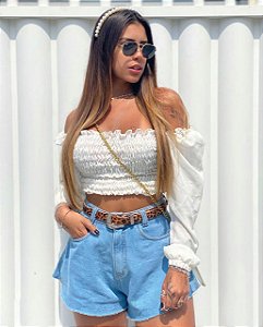 Shorts Jeans Godê - Claro
