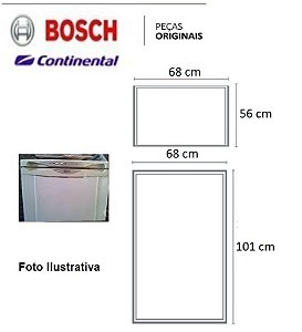 Jogo Borracha Geladeira Bosch Continental Ksu40/ksv42/rsu39