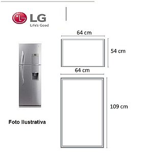 Jogo Borrachas LG Mb482ulv / Uls - Geladeira + Congelador