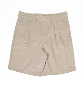 Bermuda chino com pregas Caosart bege