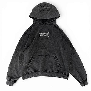 Blusão canguru oversized Caosart preto estonado