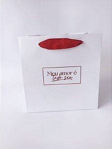 Sacola Confeitaria P METALIZADA - MEU AMOR É TODO SEU - 10 unidades