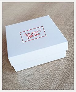 Caixa 4 doces METALIZADA - MEU AMOR É TODO SEU - 10 unidades