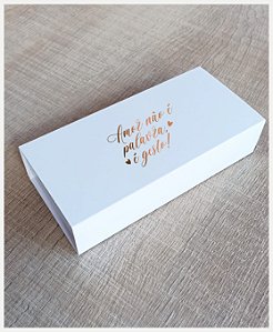 Caixa Barra METALIZADA - AMOR NÃO É PALAVRA - 10 unidades