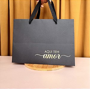 Sacola Confeitaria M - BLACK - 10 unidades