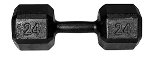 Dumbbell Sextavado Pintado 24kg